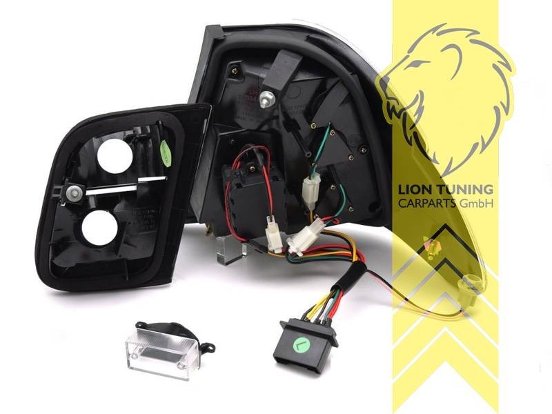 LT Pair LED Lightbar REAR LIGHTS Tail BMW E46 Sedan 01-05 FL Black Smoke LHD