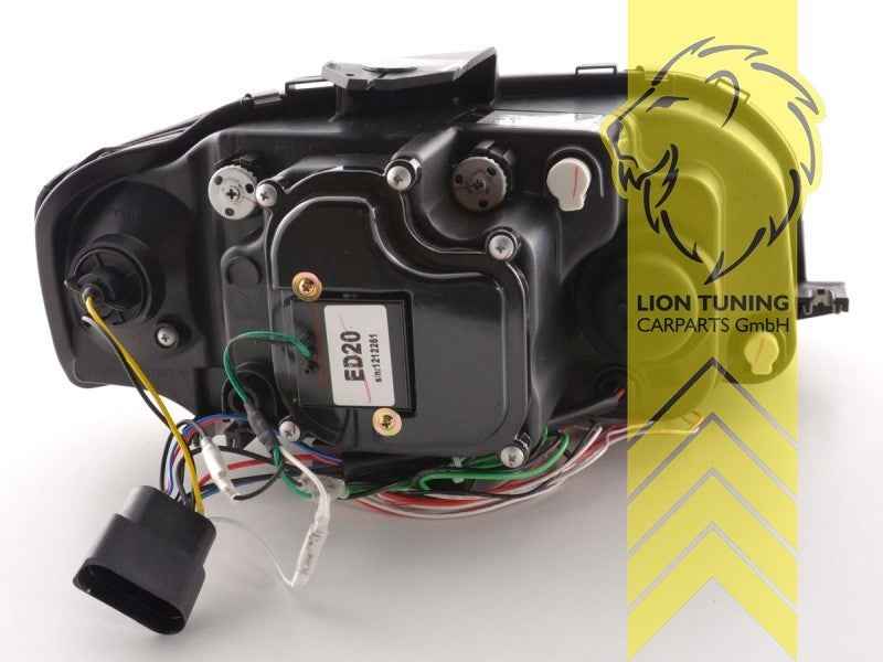 LTG Pair LED DRL Lightbar Headlights Audi A3 8P 8PA Facelift 03-08 Black LHD