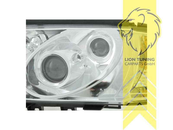 LTG Pair LED DRL Headlights Mercedes W202 sedan S202 estate C-Class chrome LHD