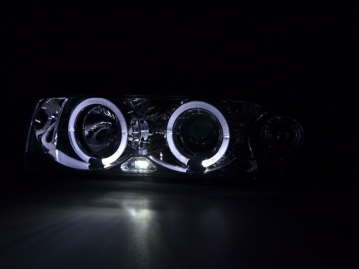 FK LED DRL Headlights Halo Ring BMW 3-Series E36 Coupe Cabrio 92-98 chrome LHD