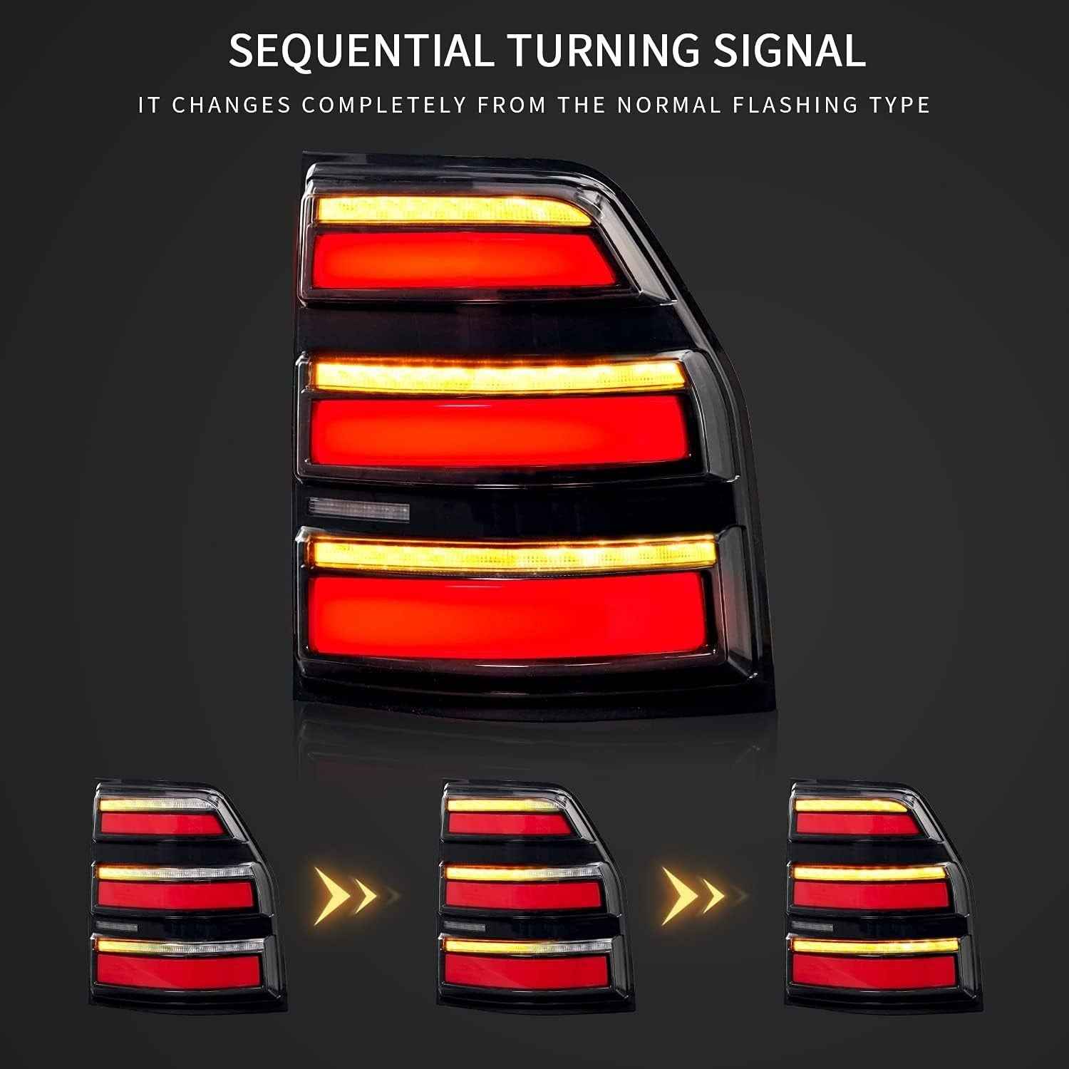 AC Pair Seq LED DRL Rear lights Tail Mitsubishi Pajero Shogun MK4 NS NW 06-21
