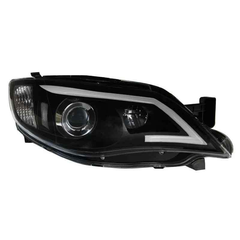 ATST Pair LED Halo Angel Eye Headlights Subaru Impreza 2008-2014 Black LHD