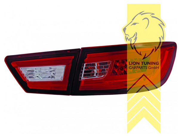 LT Pair LED Lightbar DRL Rear Lights Renault Clio 4 MK4 X98 12-16 red black LHD