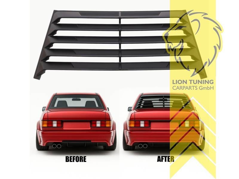 LTG Rear window grille cover louvers louver cat ladder Mercedes W201 190E Black