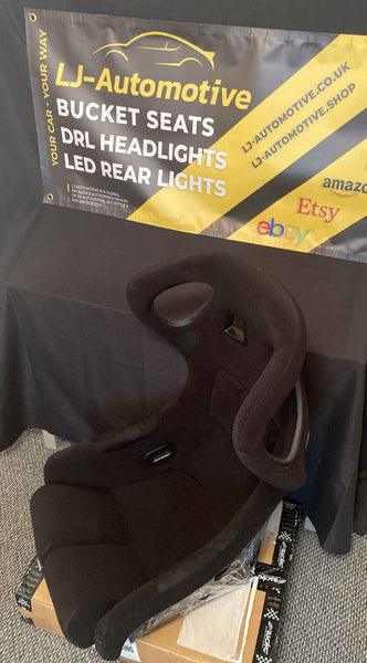 AST BS6 x1 Universal Bucket Seat Black Fixed Back +slides Car & Racing Simulator