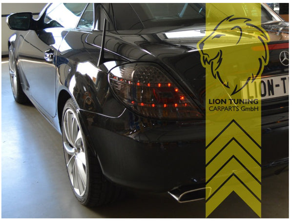 LT Pair LED Lightbar DRL Rear Lights Tail Lamps Mercedes Benz SLK R171 black LHD