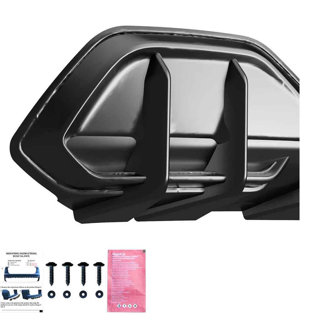 OW  Rear Bumper Diffuser Splitter Styling CUPRA Terramar Mk1 25+ ABS Gloss Black