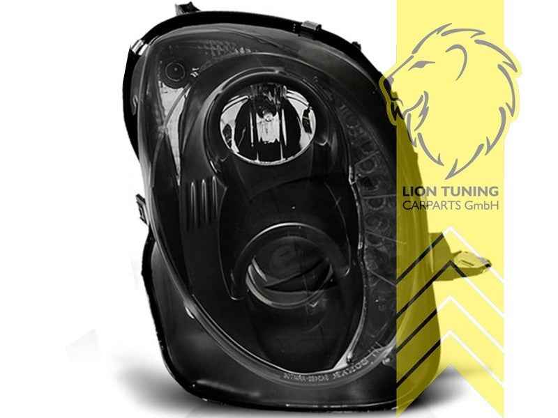 LTG Pair LED DRL Halo Lightbar Headlights Alfa Romeo MiTo 08-18 black LHD