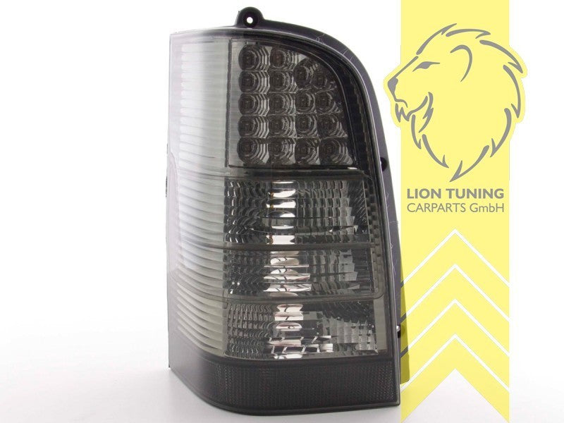 LTG Pair LED Rear Lights Tail Lamps Mercedes VITO W638 96-03 black smoke LHD