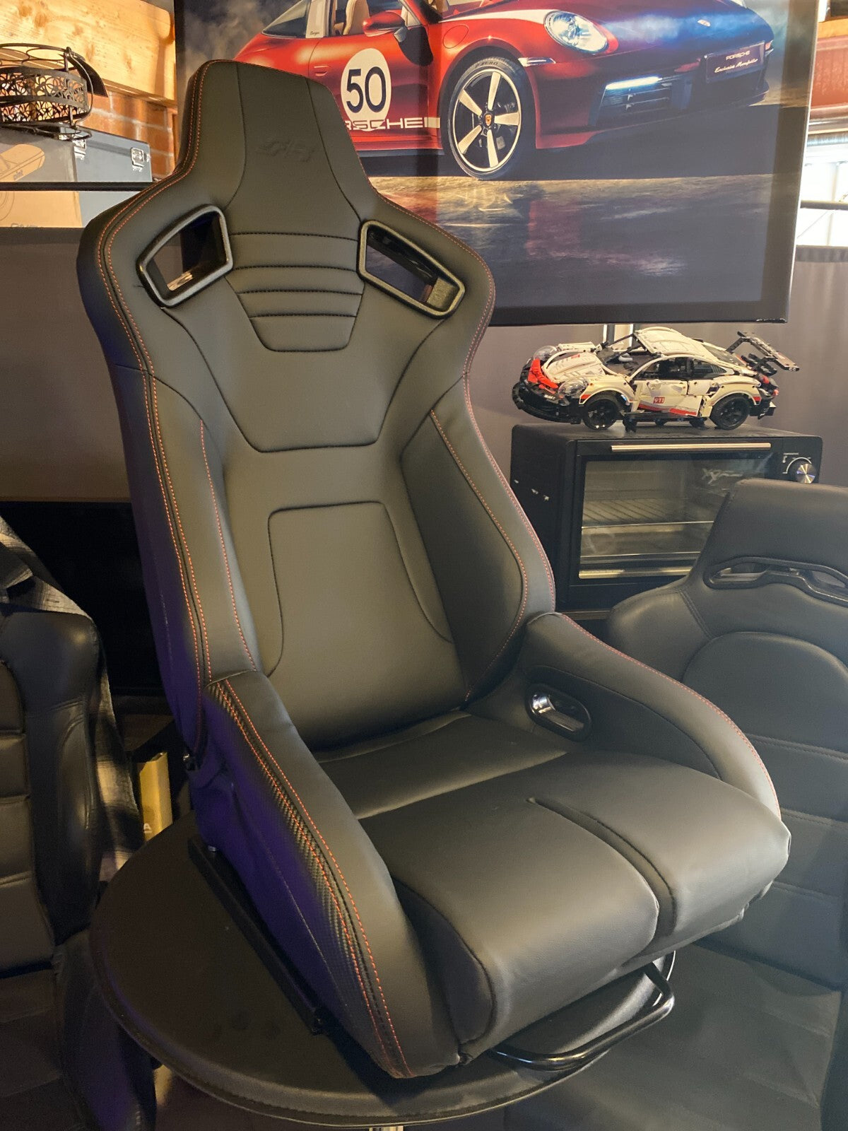 UK Stock Simoni Racing Emerson Universal Supercar Bucket Seat x1 Black Carbon Red Stitch