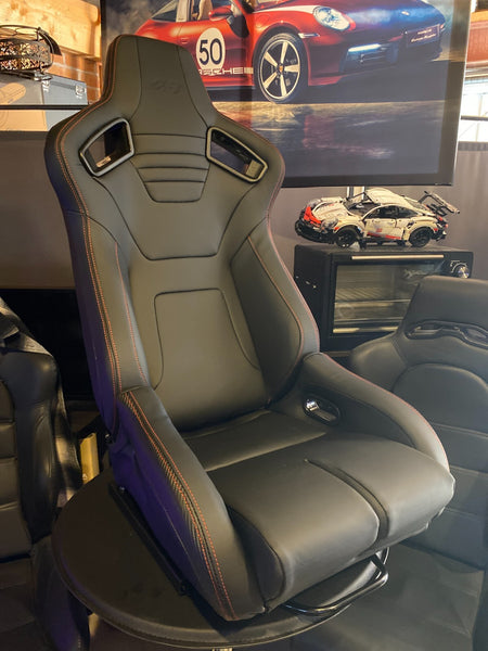 UK Stock Simoni Racing Emerson Universal Supercar Bucket Seat x1 Black Carbon Red Stitch