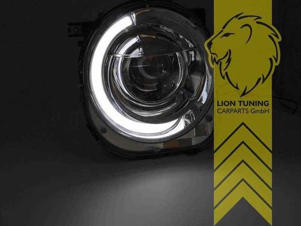 LTG Pair LED Halo DRL Headlights Jeep Renegade BU B1 14+ Black EXPORT ONLY