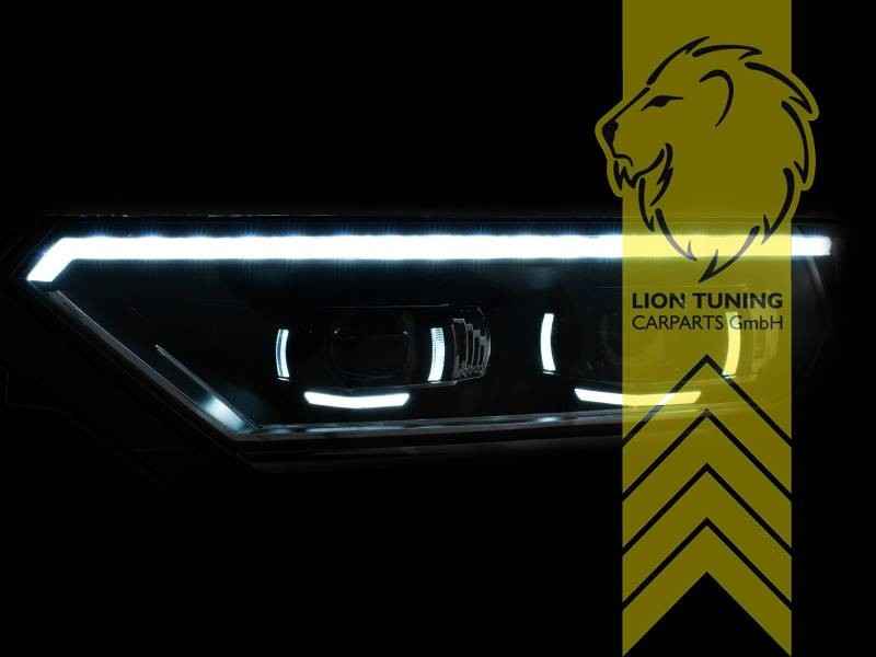 LT Pair Aftermarket LED DRL Lightbar Headlights VW Passat 3G B8 14-19 black LHD