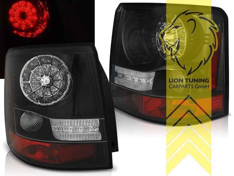 LT Pair DYNAMIC LED DRL Rear Tail Lights Range Rover 3 LS 05-09 Black & Red LHD