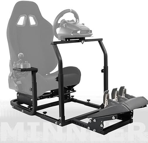 MN Driving Game Sim Racing Frame Rig for Seat Wheel Pedals Xbox PS PC Console F1