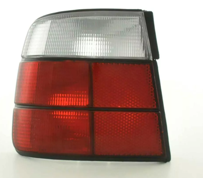 FK Pair Rear Lights BMW 5-Series E34 88-94 white clear red Saloon LHD Tail Lamps