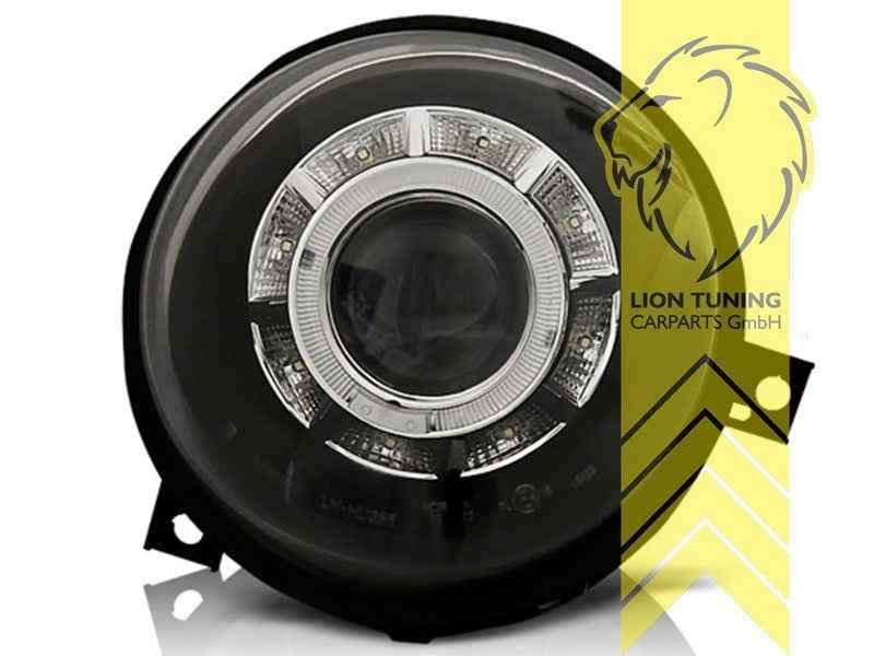 LTG Pair LED DRL Lightbar Headlights VW Lupo 6X1 6E1 98-05 black LHD