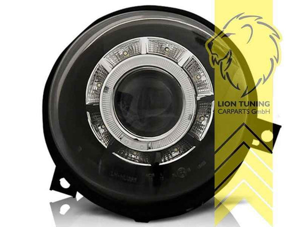 LTG Pair LED DRL Lightbar Headlights VW Lupo 6X1 6E1 98-05 black LHD