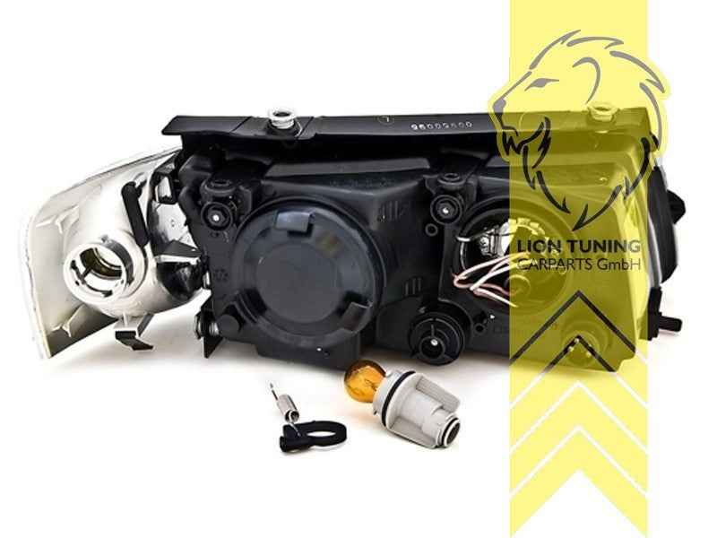 LTG Pair LED DRL Headlights VW Passat 3B sedan Variant black LHD