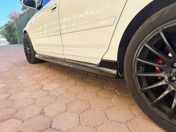 Motordrome Side Skirts Extensions Styling Audi A3 8P Sportback 05-12 Gloss Black