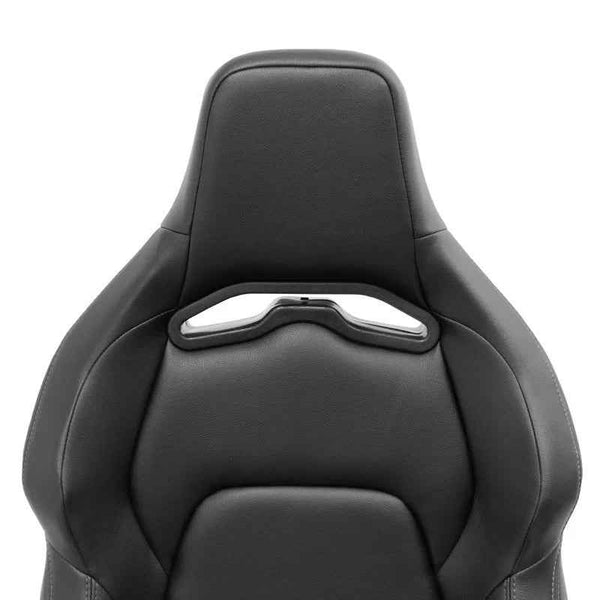 ATST x1 Universal Car Van Camper Sim Bucket Seat Black Synth Leather Grey Stitch
