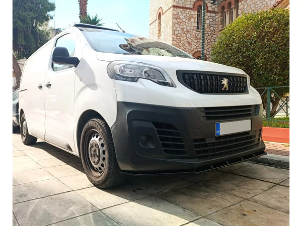 Motordrome Front Bumper Lower Splitter Peugeot Traveller Mk3 2016+ Gloss Black