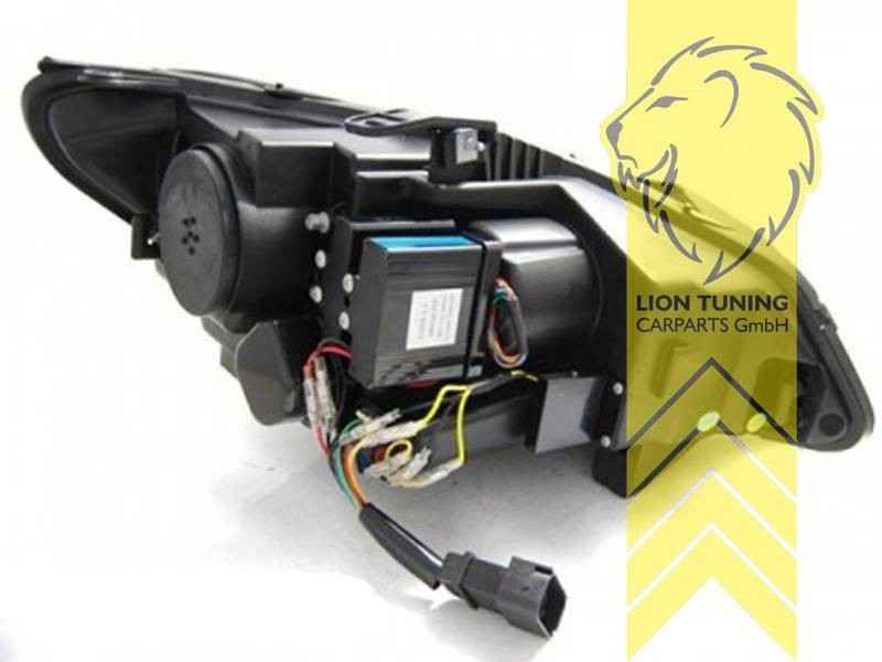 LTG Pair LED DRL Dyna Headlights BMW Z4 E89 Roadster Coupe Black Xenon HID LHD