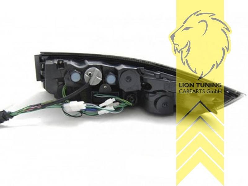 LTG Pair LED Lightbar Rear Lights Lamps Porsche 911 997 04-08 Red Black LHD