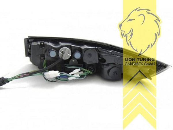 LTG Pair LED Lightbar Rear Lights Lamps Porsche 911 997 04-08 Red Black LHD