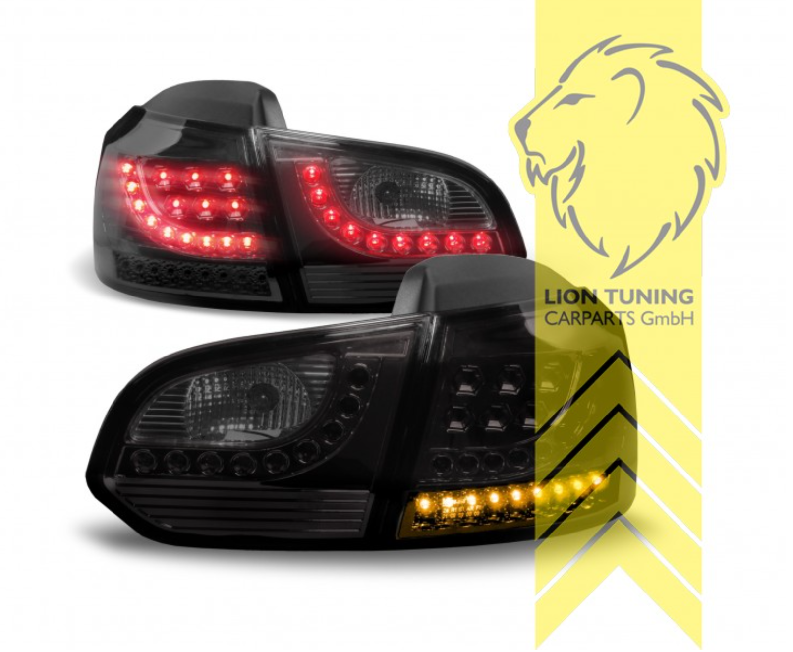 LT Set VW GOLF MK6 MK 6 08-12 1K LED REAR LIGHTS LAMPS TAIL BLACK LHD GTI