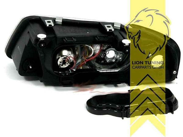 LTG Pair DEPO Halogen Headlights Audi A3 8L + Facelift black 96-03 LHD