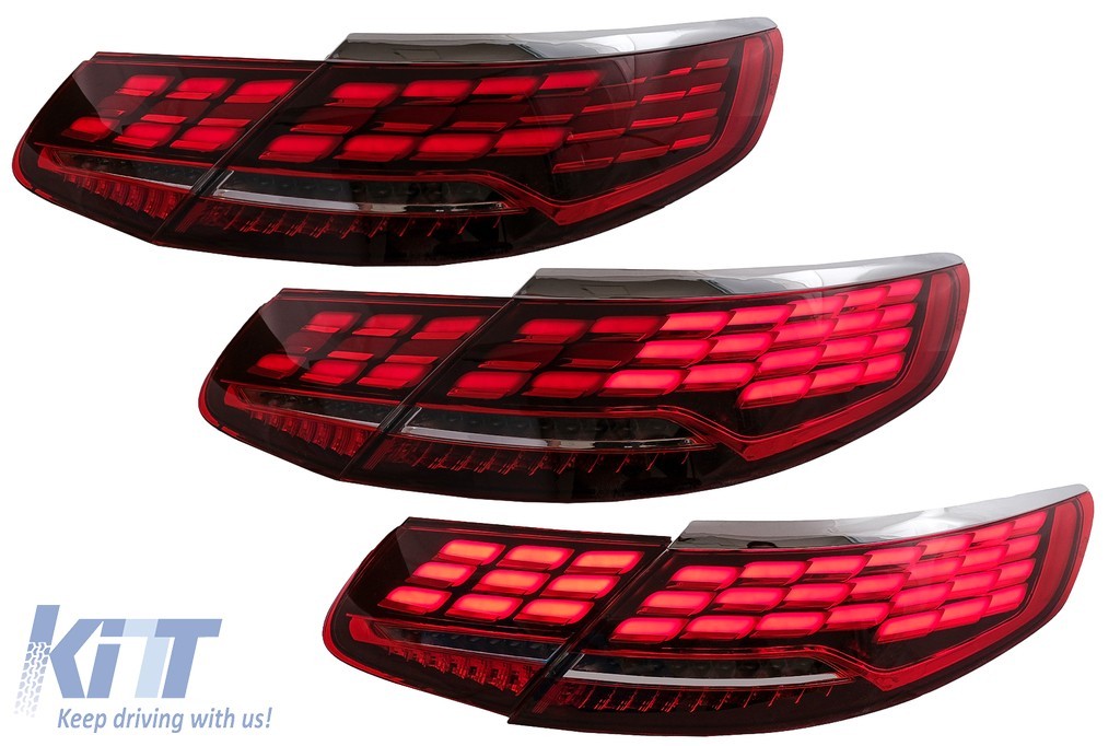KT Pair LED Rear Lights Merc S-Class Coupe C217 Cabrio A217 15-17 S63 S65 LHD