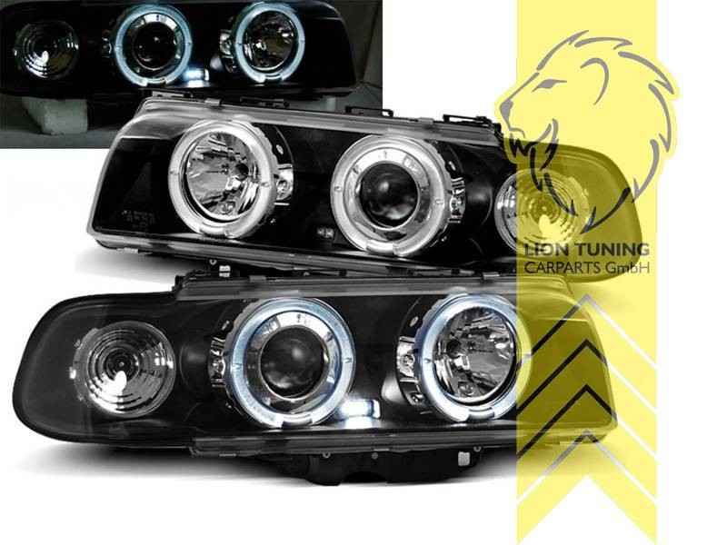 LTG LED Halo Ring DRL Headlights BMW E38 Sedan 94-98 LHD EXPORT ONLY