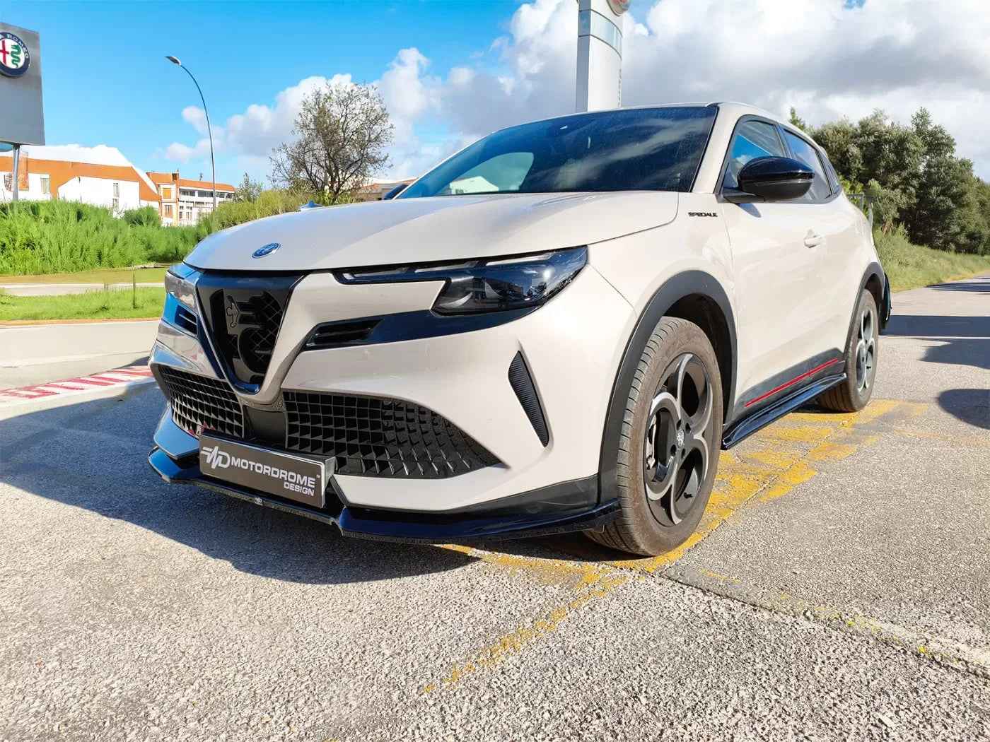 Motordrome Side Skirts Extensions Styling Body Alfa Romeo Junior 24+ Gloss Black