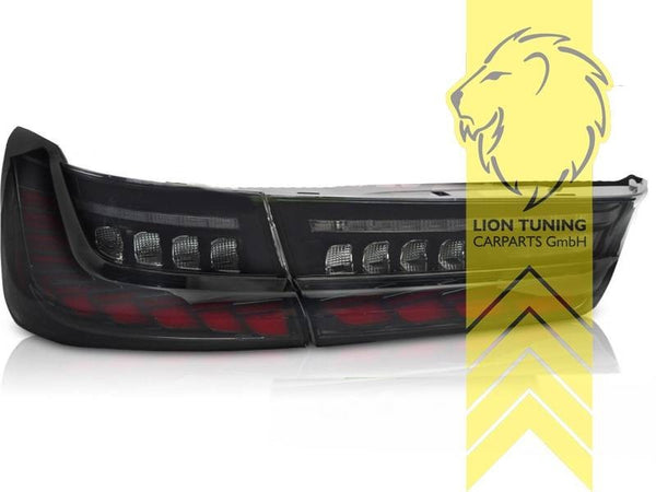 LT LED DRL Laser Line Lightbar BMW 3 Series G20 + LCI Sedan Smoke Black LHD