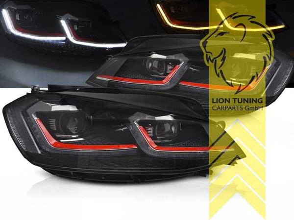 LTG Pair LED DRL  Lightbar Headlights VW Golf 7 Facelift 7.5 Saloon Variant LHD