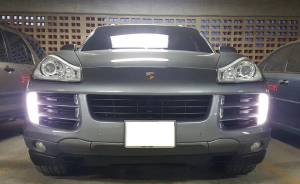 07-10 Cayenne Sequential Switchback LED DRL Fog & Indi Kit 2007-2010 Facelift Porsche Cayenne with vertical stock turn signals