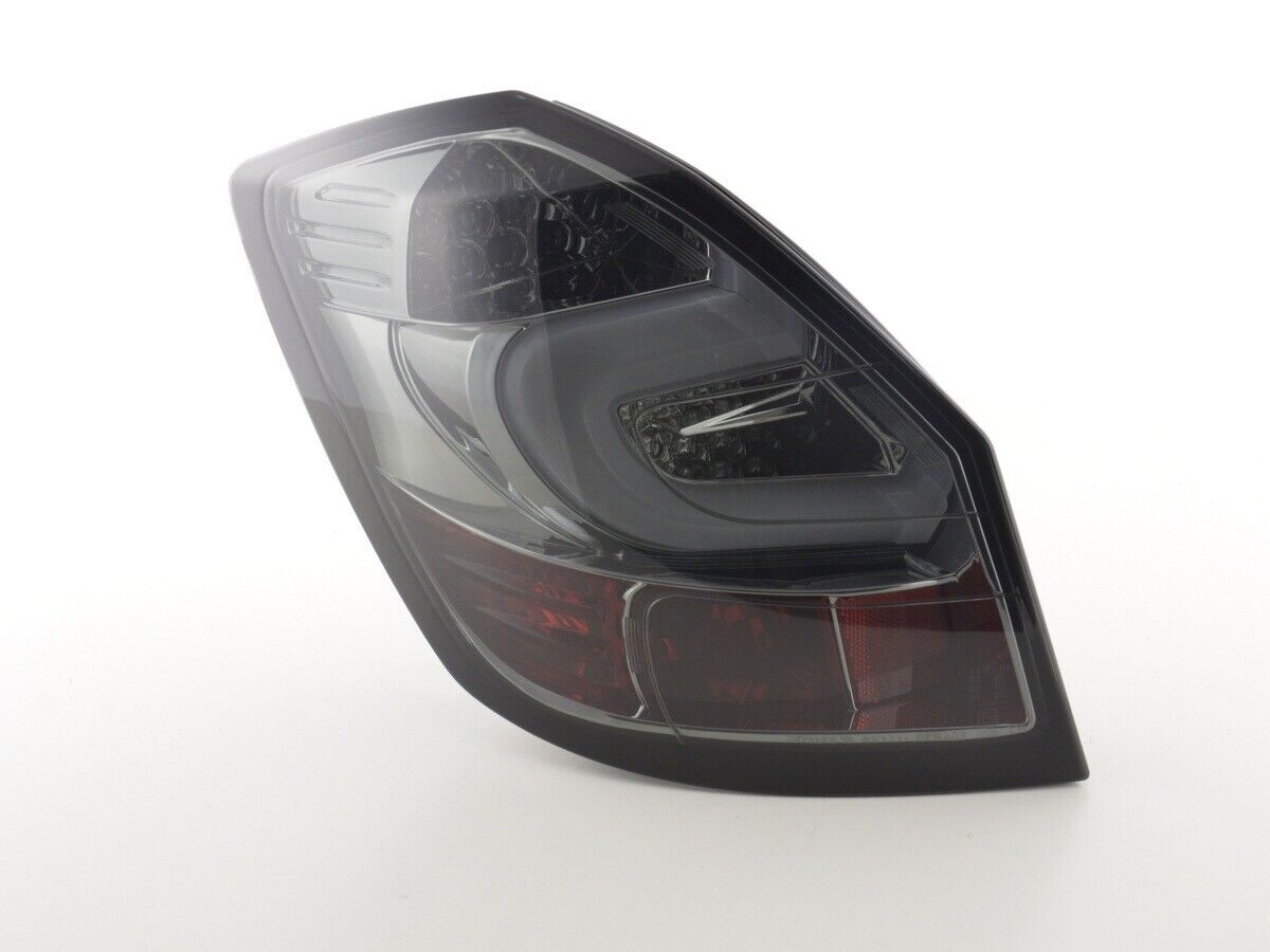 FK Pair LED REAR LIGHTS Lightbar Black Smoke Skoda Fabia 5dr 07+ 2 MK2 5J 5Y LHD