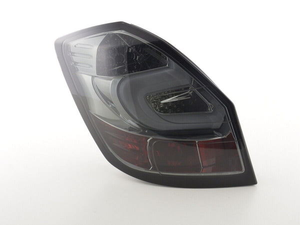 FK Pair LED REAR LIGHTS Lightbar Black Smoke Skoda Fabia 5dr 07+ 2 MK2 5J 5Y LHD