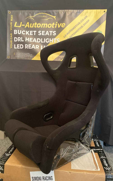 AST BS6 x1 Universal Bucket Seat Black Fixed Back +slides Car & Racing Simulator