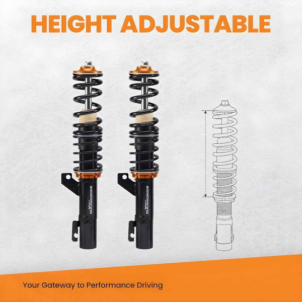 MXPR Coilovers Kit Audi TT Mk1 8N Quattro 98-06 1.8T 3.2 VR6 02 Coupe Roadster