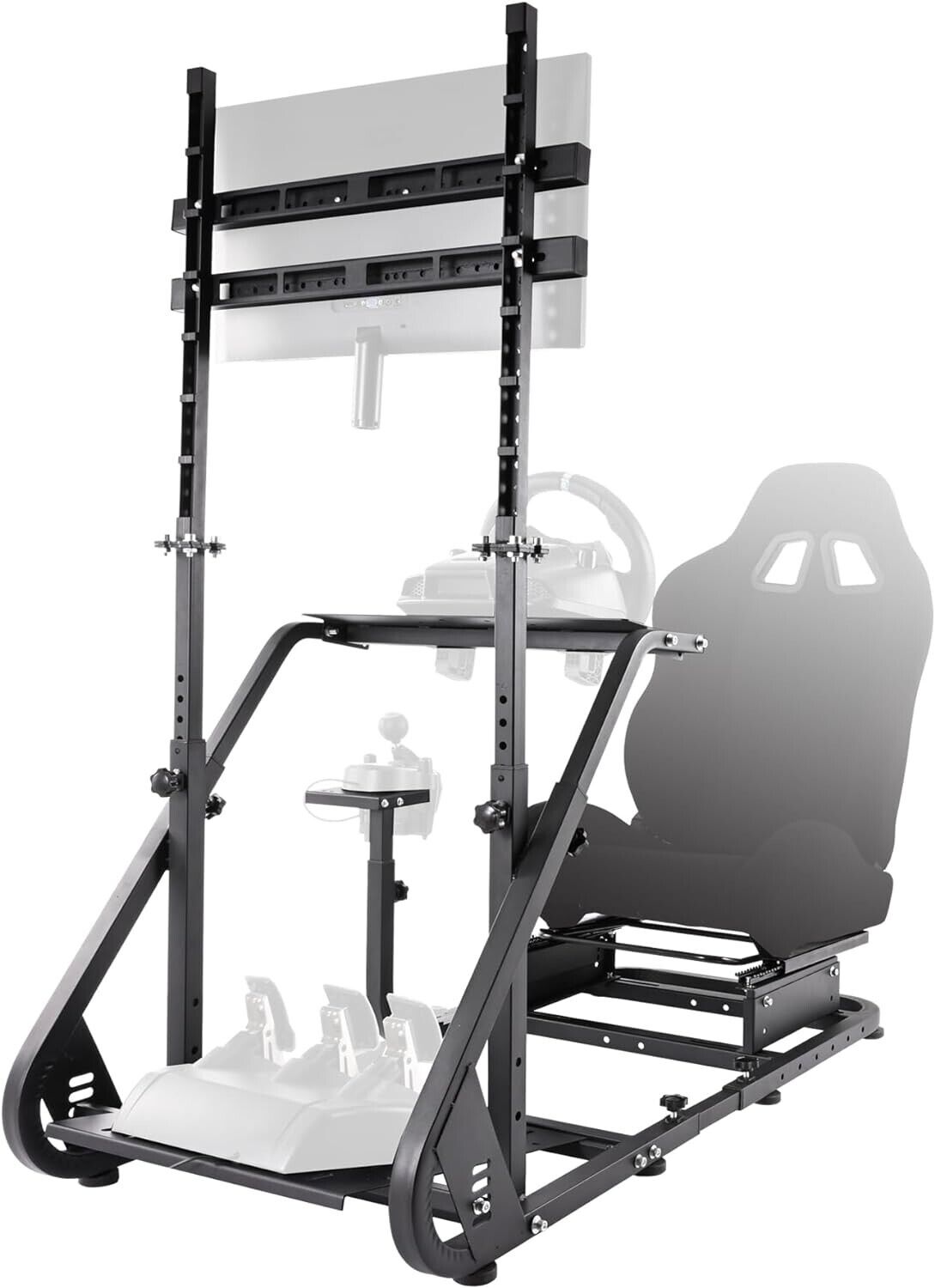Driving Game Sim Racing Frame Rig - Add Seat Screen Wheel Pedals Xbox PS PC F1