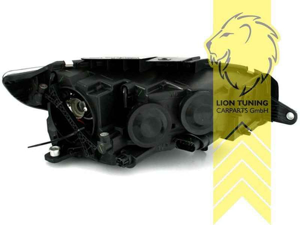 LTG Pair LED DRL Dynamic Lightbar Headlights VW Passat CC 357 08-12 Black LHD