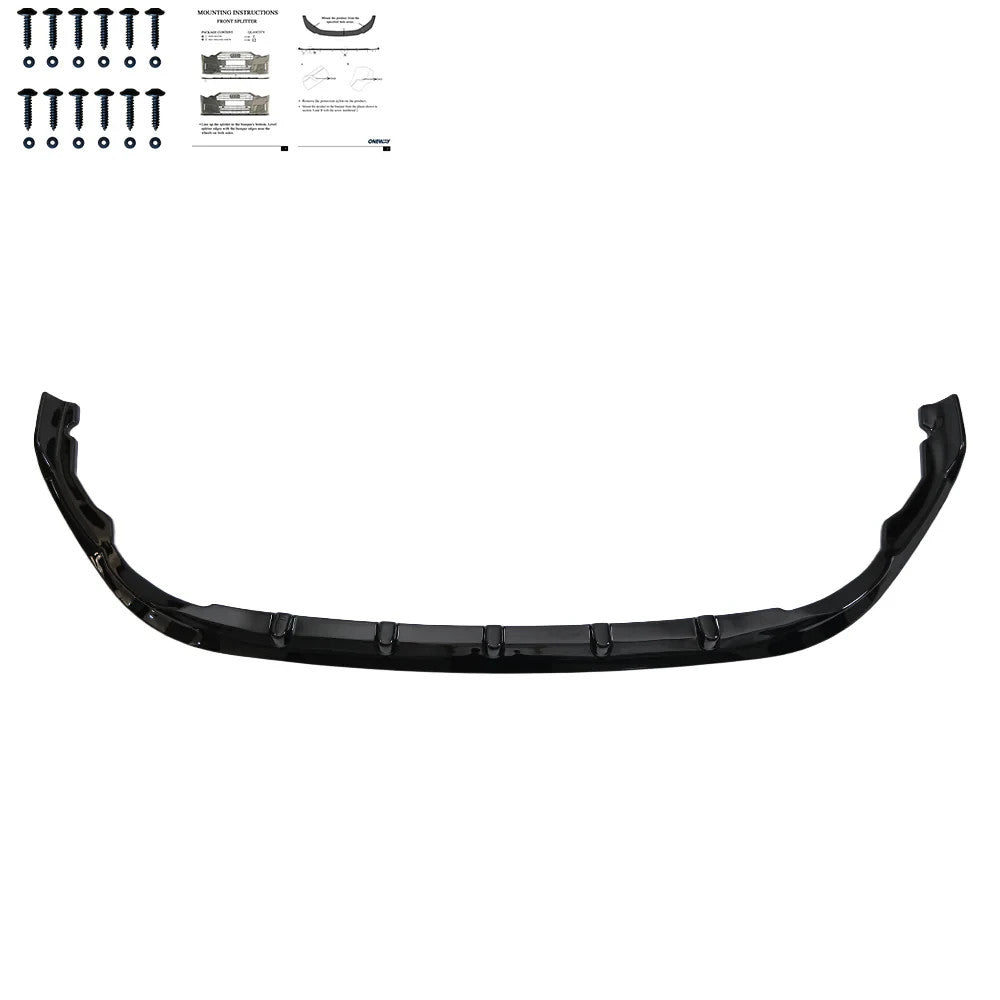 OW Front Bumper Lower Splitter Valance VW Transporter T7 24+ ABS Gloss Black