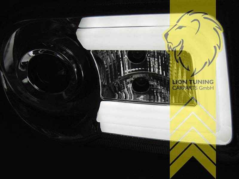 LTG Pair LED Halo DRL Headlights Chrysler 300C Sedan LX 04+ Black EXPORT ONLY