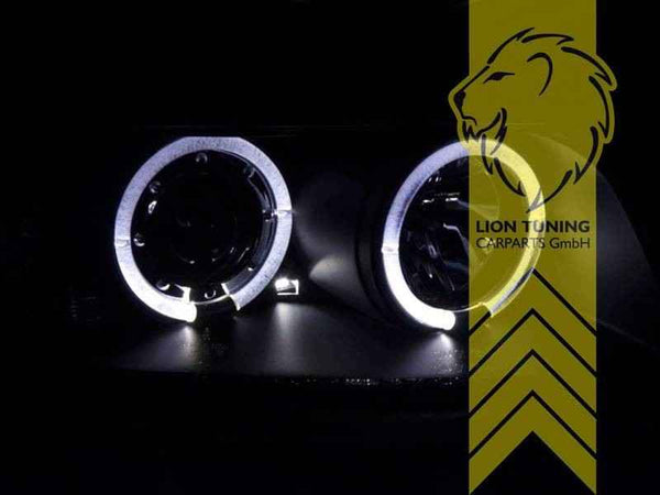 UK LTG Pair LED Halo Angel Eye Headlights Audi A4 B6 8E Sedan Avant 00-04 LHD