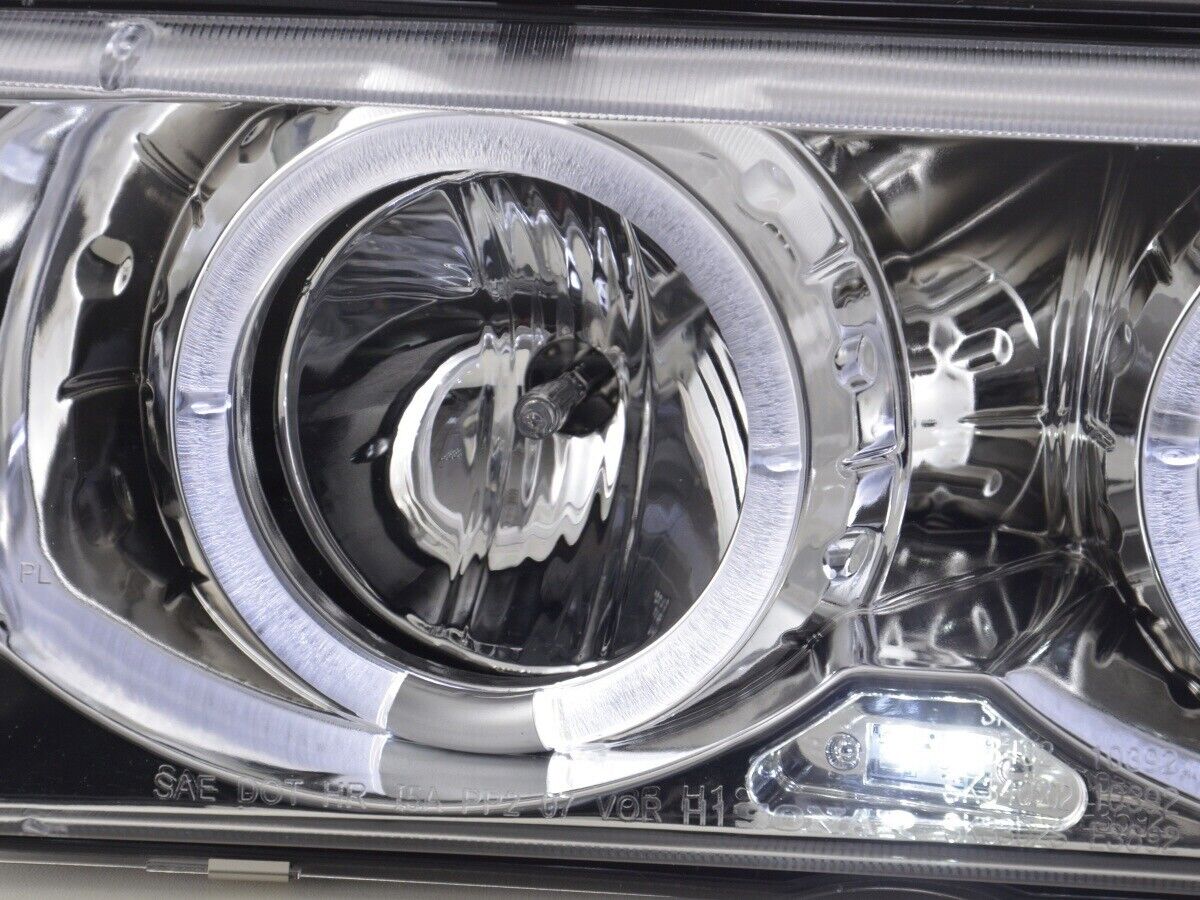 FK LED DRL Headlights Halo Ring BMW 3-Series E36 Coupe Cabrio 92-98 chrome LHD