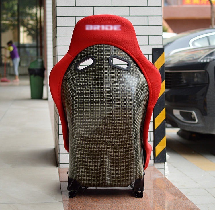 Pair EDYSTR Univ Bucket Seats Porsche Carbon Back Fabric 986 987 997 911 GT3 GT4