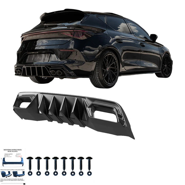 OW Rear Diffuser Seat CUPRA Leon 1 MK1 2020+ ABS Gloss Black Body Kit Styling