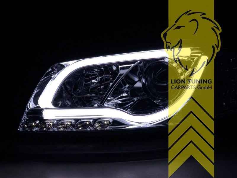 LTG Pair LED DRL Lightbar Headlights Audi A3 8P 8PA Facelift 03-08 Black LHD